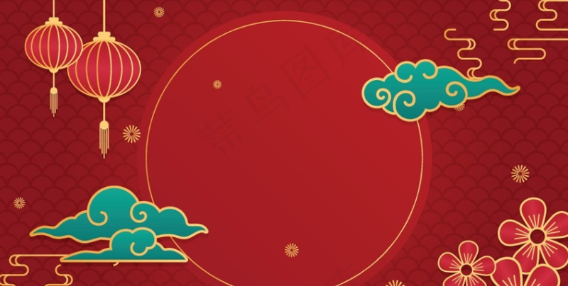 红色节日新年春节素材背景图eps,ai矢量模版下载