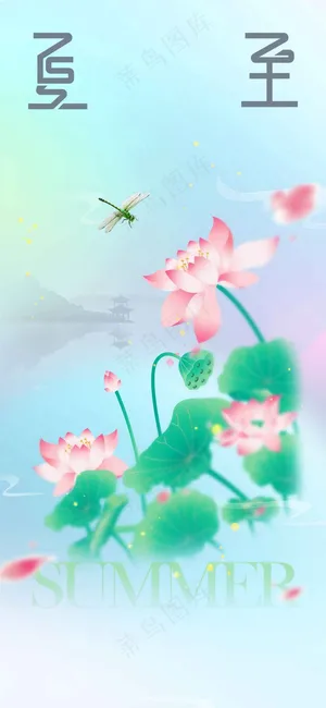 夏至节气传统活动海报