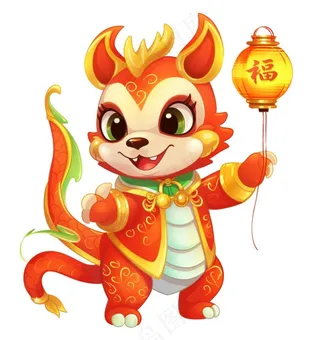 喜庆红色龙