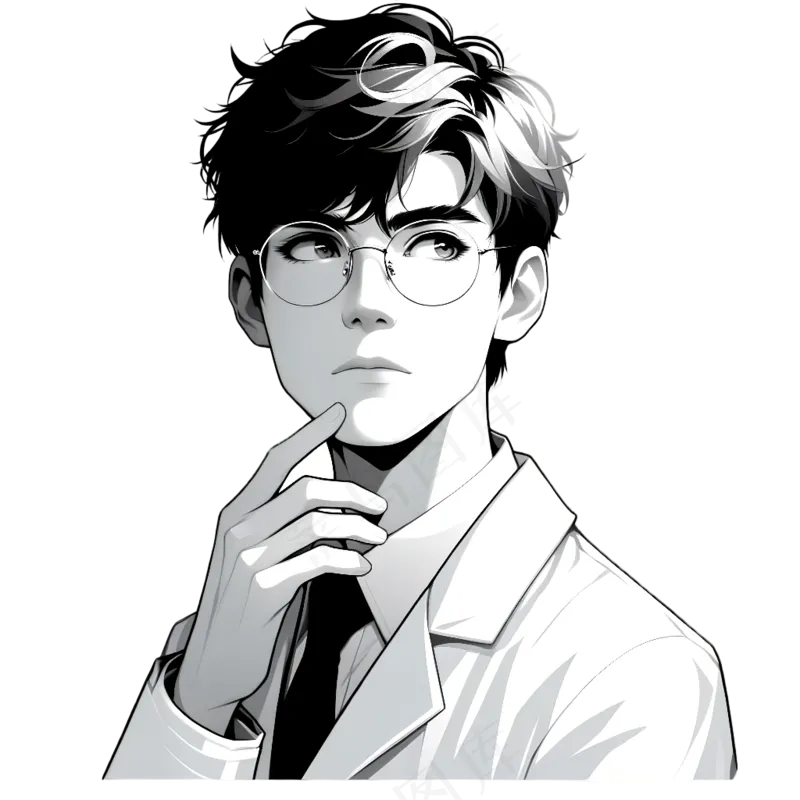 韩系美男子 漫画人物插画