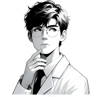 韩系美男子 漫画人物插画