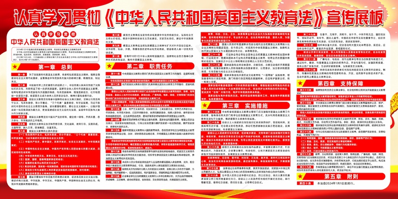 *爱国主义教育法展板1cdr矢量模版下载
