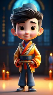 传统服饰可爱小男孩4