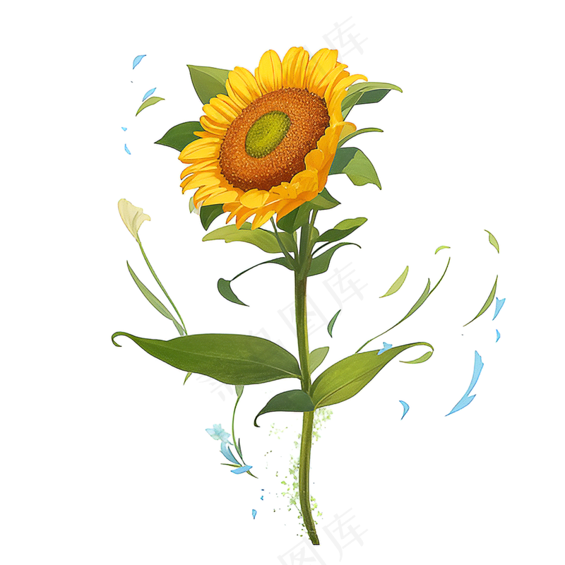 黄色向日葵免抠素材113