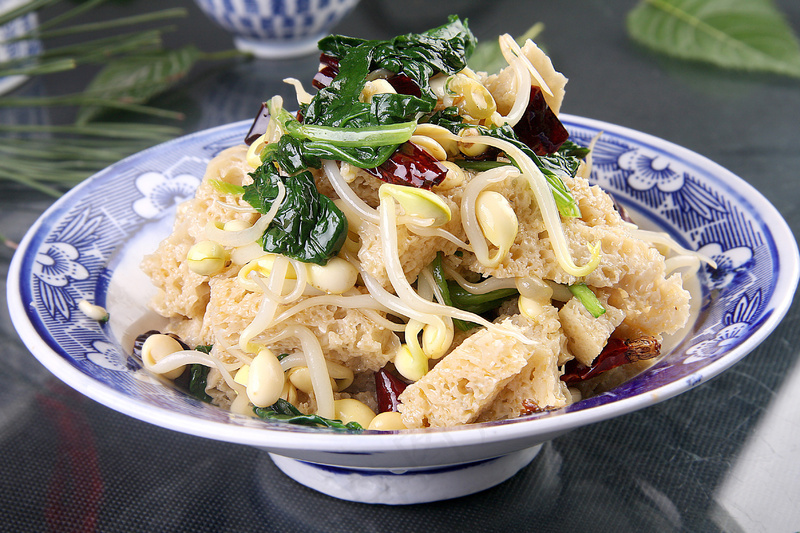 豆芽拌面筋  12元