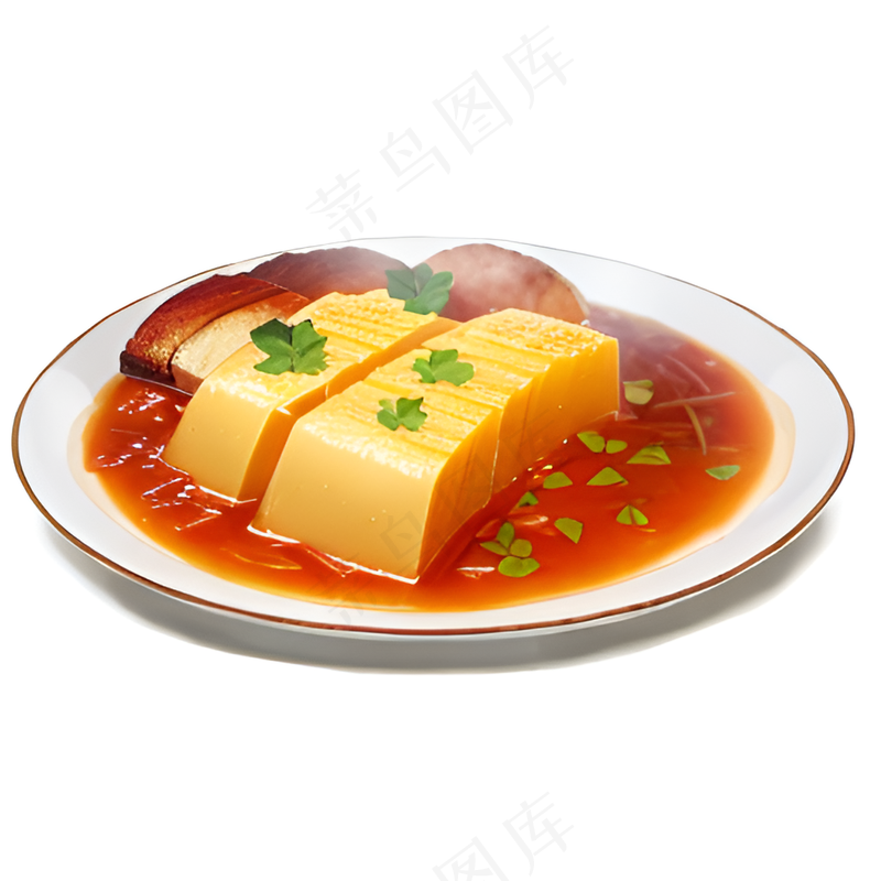 橙色果冻糕点美食西式70