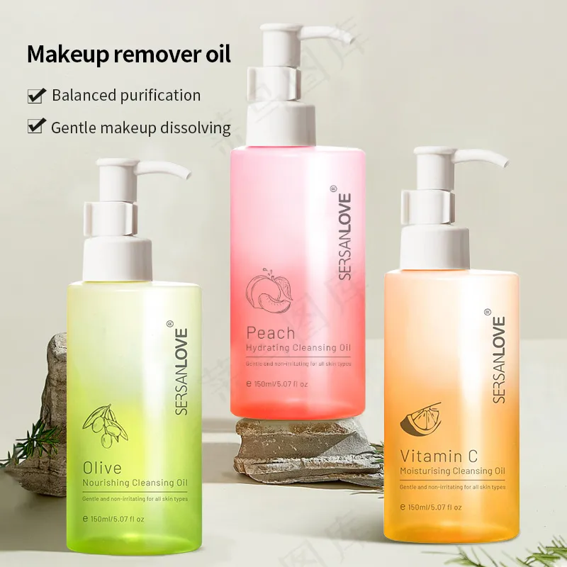 水蜜桃橙子橄榄卸妆油psd模版下载