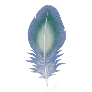 水彩羽毛免扣
