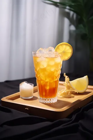 水果柠檬茶奶茶果茶下午茶摄影图