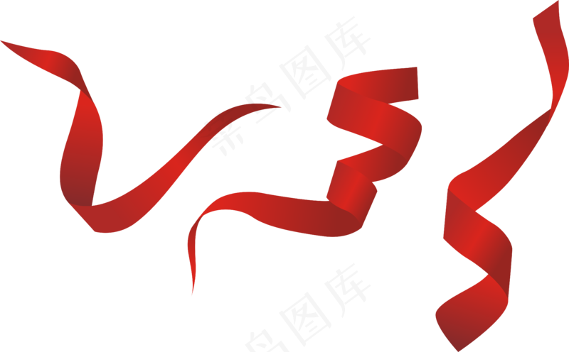 红色彩带免扣