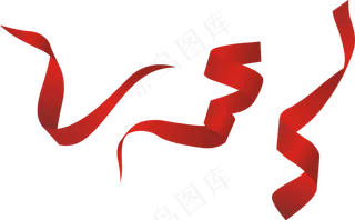 红色彩带免扣