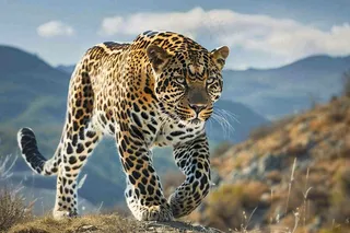 草原上的猎豹国家保护动物非洲摄影图