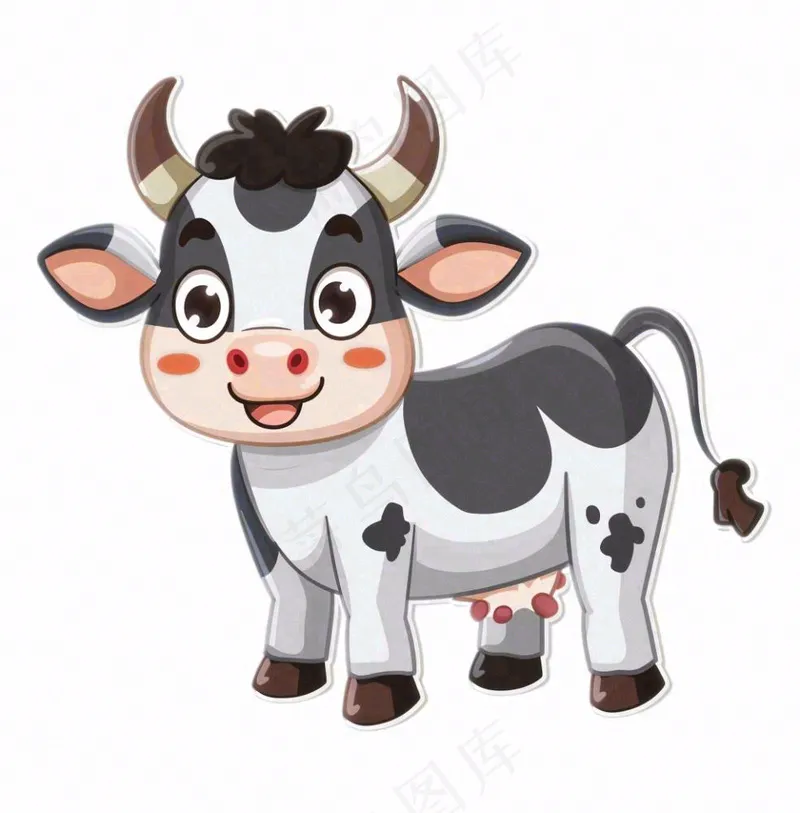 奶牛母牛动物卡通插画免抠(1024x1040)