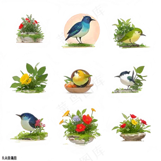 手绘练习小植物花草系列9