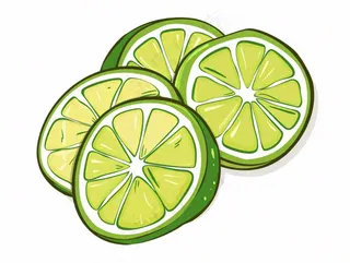 青柠檬水果卡通插画免抠