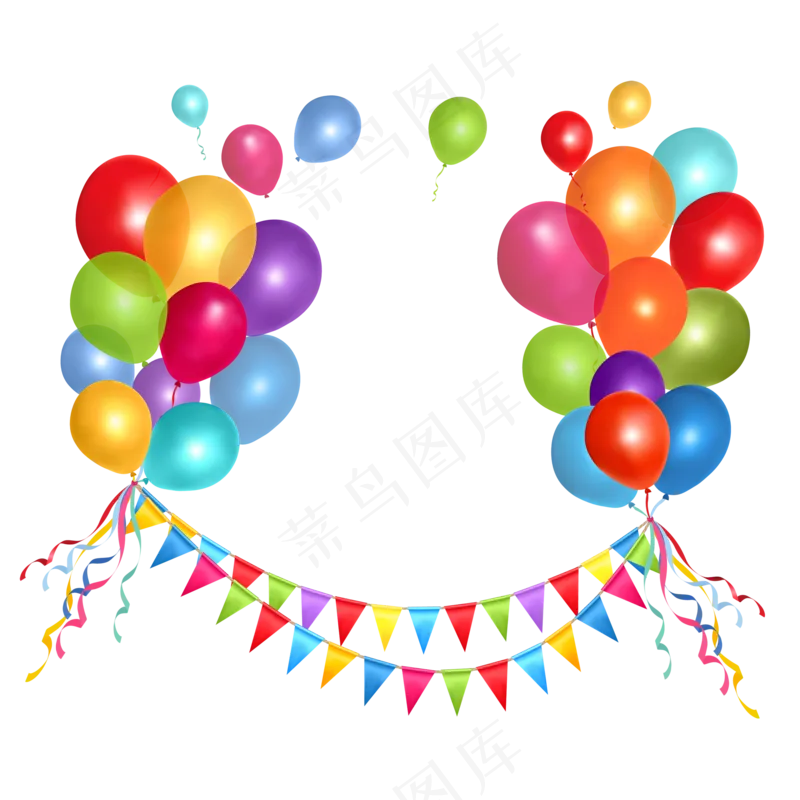 免抠节日彩色气球