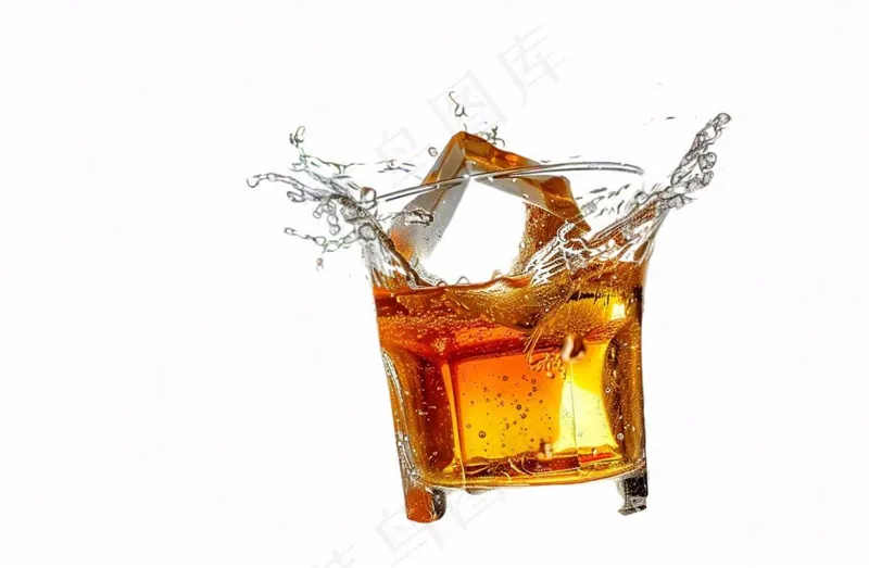 啤酒杯飞溅的水免抠(1344x880)