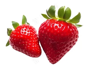 新鲜草莓红色免抠