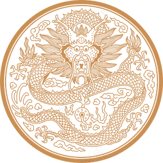 中国风金色龙元素古风水墨龙png免抠透明素材装饰图片PS素材