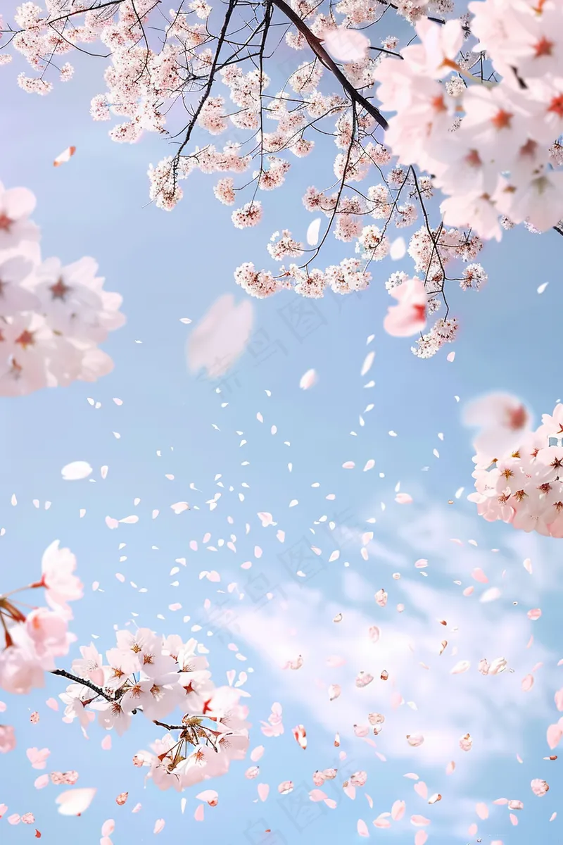 春日樱花花朵摄影图(2688x4032)