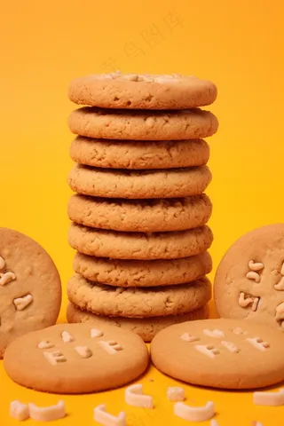 曲奇饼饼干酥脆下午茶美味零食美食摄影图