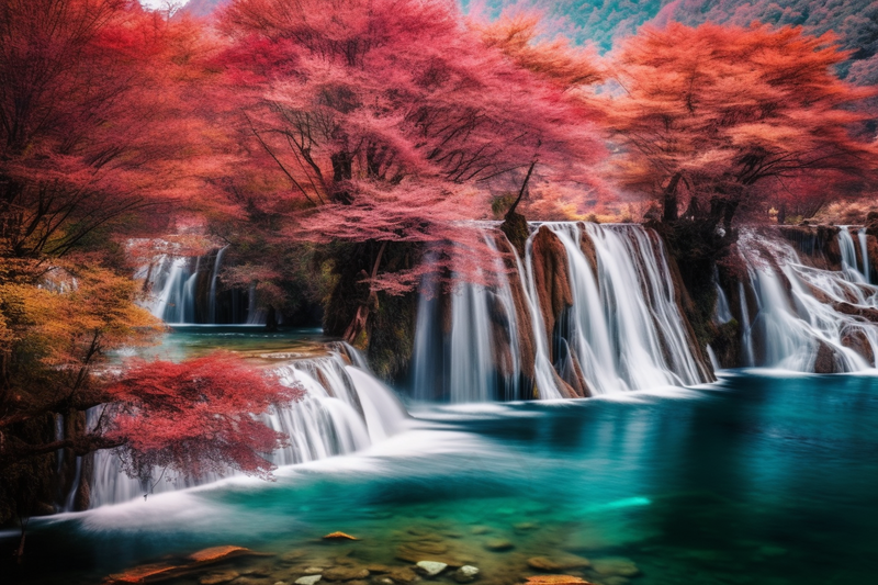秋季风景九寨沟摄影图(4032x2688)