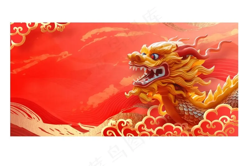 龙年展板背景psd模版下载