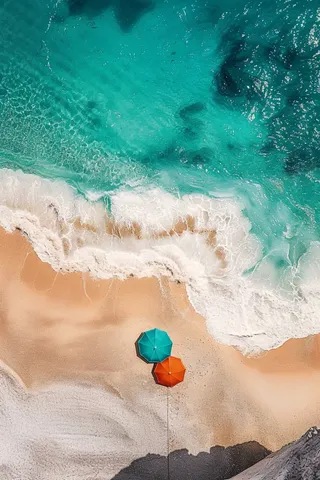 夏日海滩蓝色海洋度假摄影图