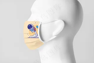 文创艺术口罩样机模板 (5)