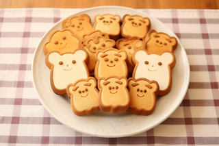 表情小饼干烘焙苏打饼摄影图