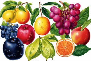 莓果水果卡通插画插图白色背景