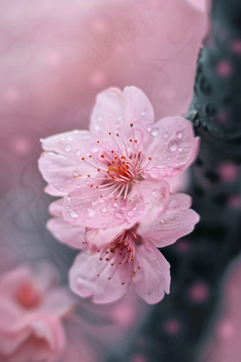 春日桃花粉色花朵摄影图(2688x4032)