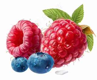 树莓蓝莓水果实物免抠