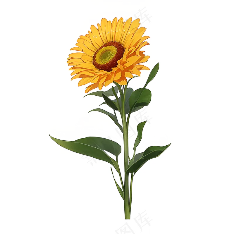 黄色向日葵免抠素材12