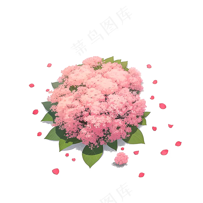 粉色花朵桃花玫瑰免抠素材23