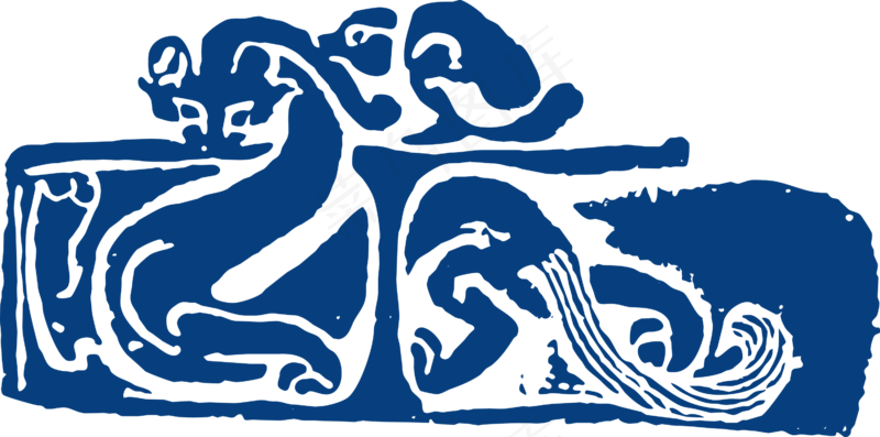 古代青花瓷图案花纹中国风图案祥云纹理传统图腾PNG免扣素材