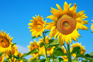 向日葵向阳鲜花摄影图