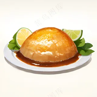 橙色果冻糕点美食西式40