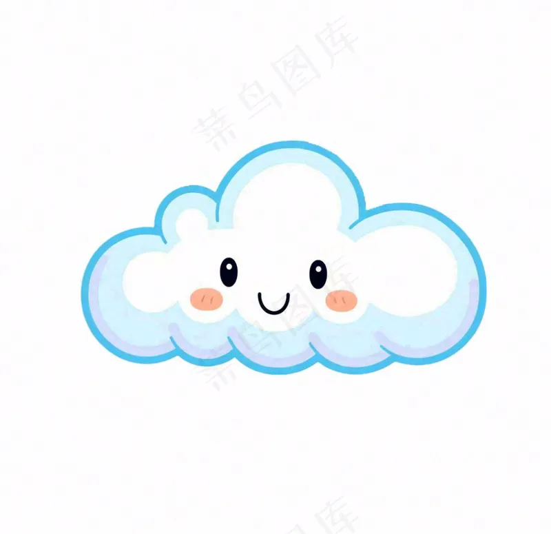 白云云朵天气卡通插画免抠(1056x1024)