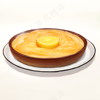 橙色果冻糕点美食西式47