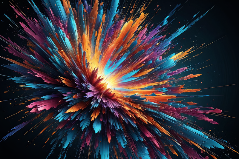 爆炸数字抽象艺术图片