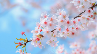 春日樱花花朵摄影图