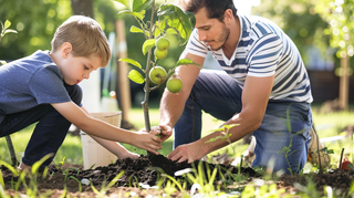 植树保护环境活动摄影图