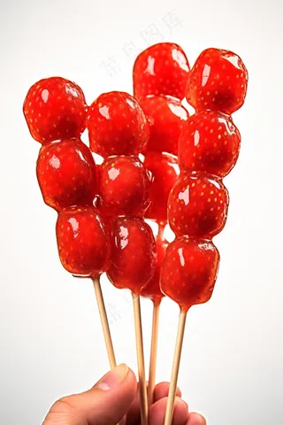 糖葫芦红色摄影图
