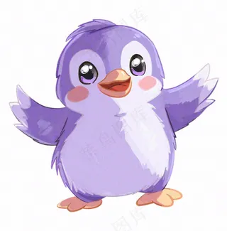企鹅动物可爱卡通插画免抠