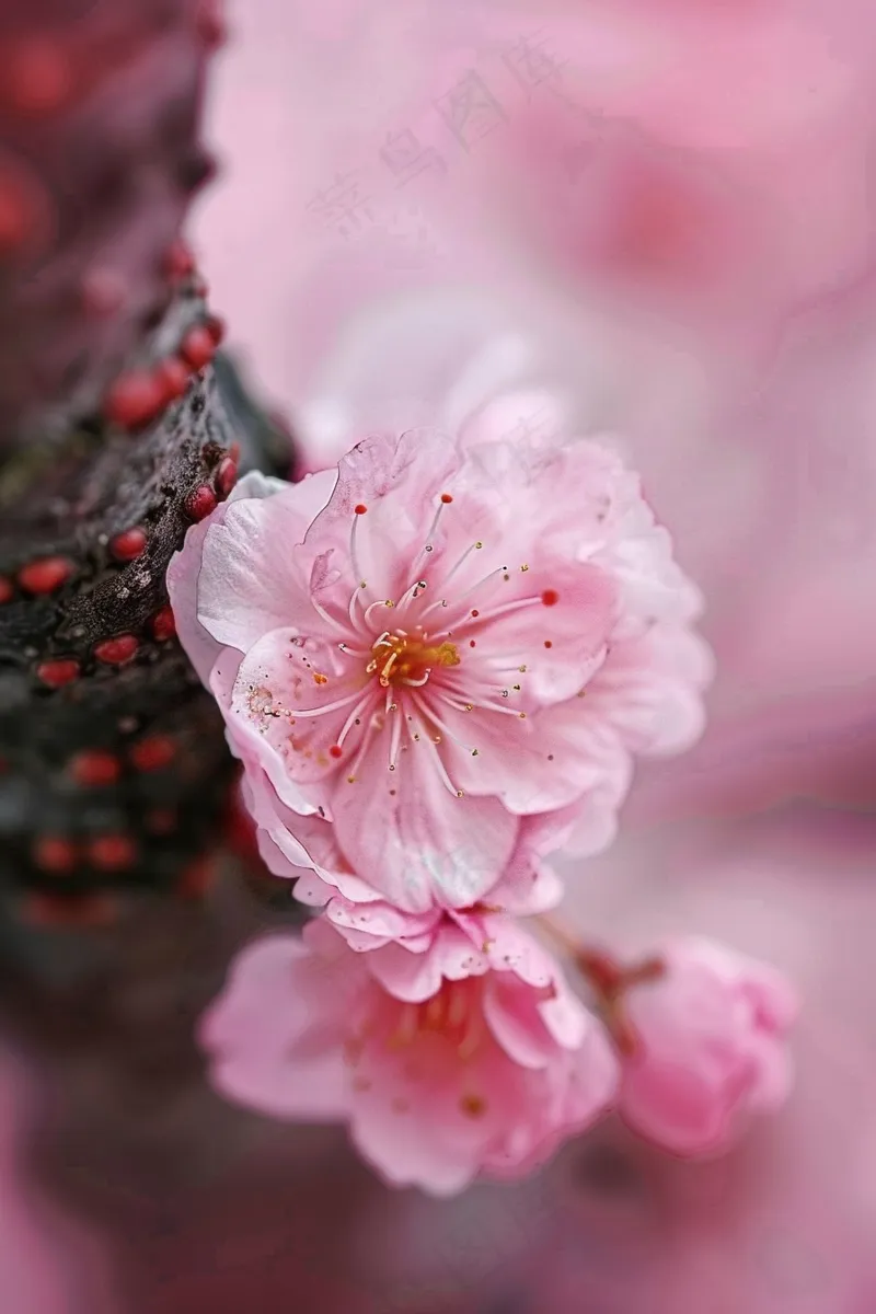 春日桃花粉色花朵摄影图(2688x4032)
