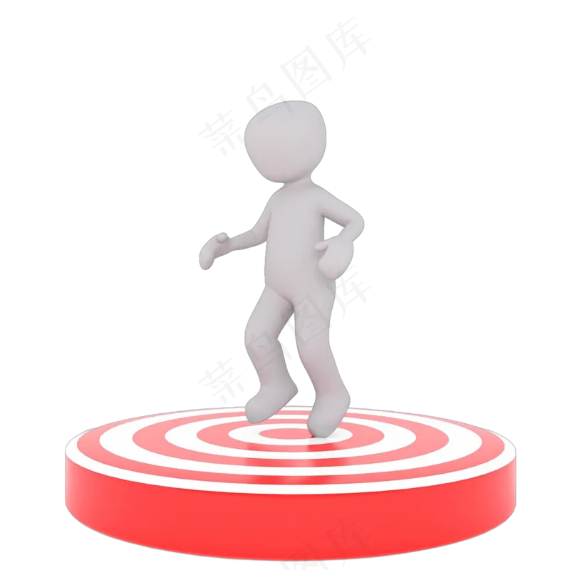 3D舞台白色小人ppt用