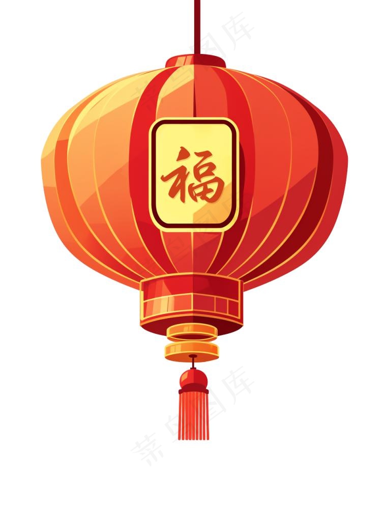 灯笼福字喜庆元素(960x1264)