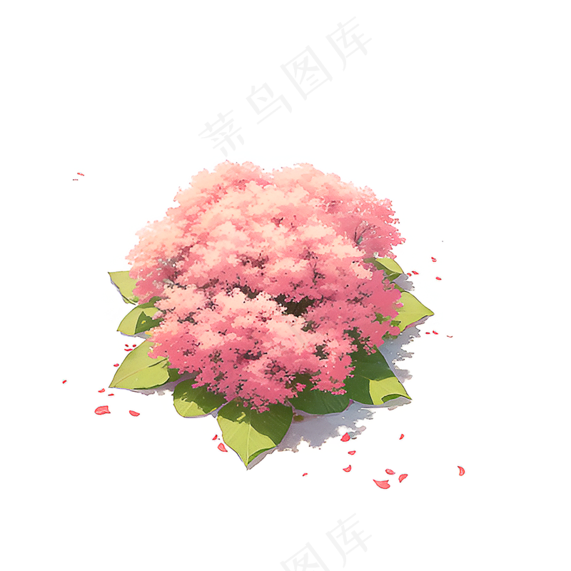 粉色花朵桃花玫瑰免抠素材86