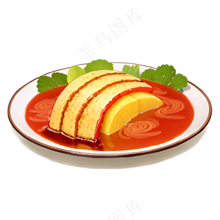 橙色果冻糕点美食西式86